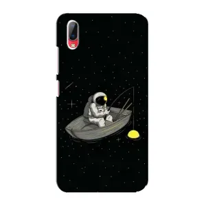 Силиконовый Чехол с принтом "Космонавты" на Vivo Y93 / Y93S (Космонавт на рыбалке)