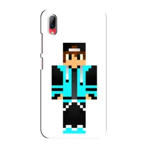 Чехлы для Vivo Y93 / Y93S (Персонажи Майн Крафт) (Мальчик в голубом)