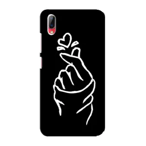 Чохол (Знак сердечка) для Vivo Y93 / Y93S (Сердечко на чорному)