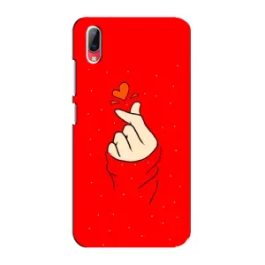 Чохол (Знак сердечка) для Vivo Y93 / Y93S (Сердечко на червоному)