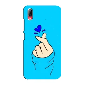 Чохол (Знак сердечка) для Vivo Y93 / Y93S (Сердечко на синоьому)