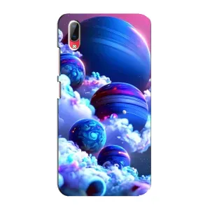 Чехлы КОСМОС для Vivo Y93 / Y93S (Синие планеты)
