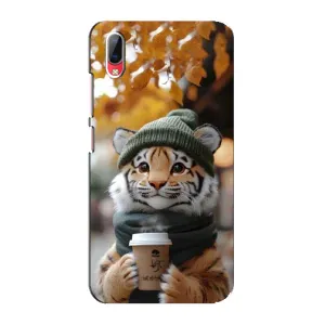 Печатный чехол «Зверята с кофе» для Vivo Y93 / Y93S (Тигр с кофе)