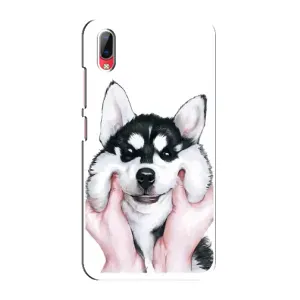 Бампер для Vivo Y93 / Y93S с картинкой "Песики" (Собака Хаски)
