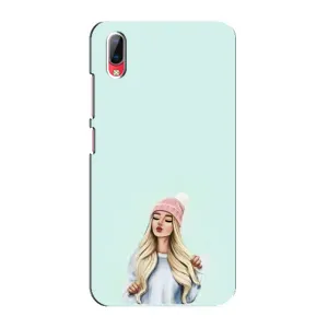 Силіконовый Чохол на Vivo Y93 / Y93S з картинкой Модных девушек (В шапці)