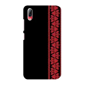Силиконовый Чехол на Vivo Y93 / Y93S с картинкой Вышиванки (Вышиванка на черном)