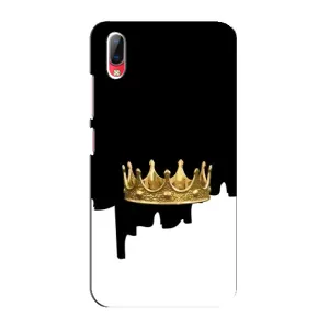 Чехол (Корона на чёрном фоне) для Виво У93 (Золотая корона)