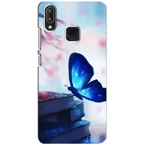 Силиконовый бампер с картинкой животных для Vivo Y95 (Бабочка синяя)