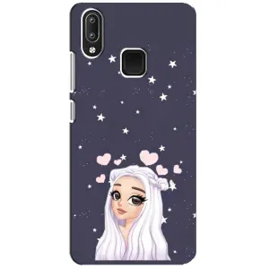 Чехол Стильные девушки на Vivo Y95 (Девушка и сердечки)
