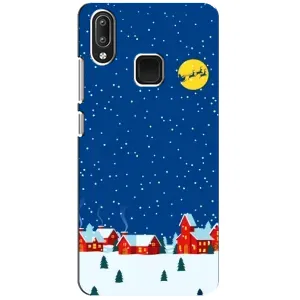 Силіконовий бампер на різдво для Vivo Y95 (Місто в снігу)