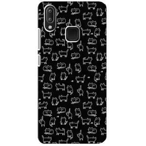 Чехол на тематику: Коты для Vivo Y95 (Котики на черном)