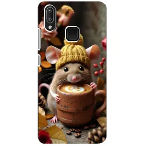 Печатный чехол «Зверята с кофе» для Vivo Y95 (Мышка с кофе)