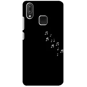 Чохол з картинками на чорному фоні для Vivo Y95 (Ноти)
