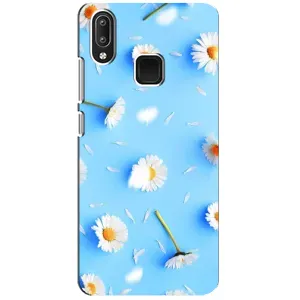 Чохол з Квітами для Vivo Y95 (ромашки на блакитному)