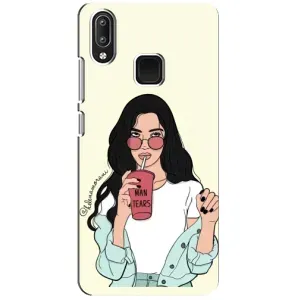 Силиконовый Чехол на Vivo Y95 с картинкой Стильных Девушек (С напитком)