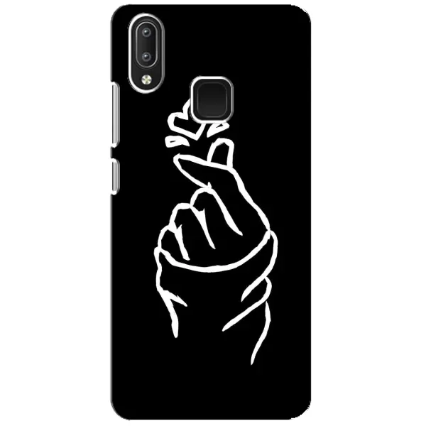 Чехол с рисунком «Сердце на черном» для Vivo Y95