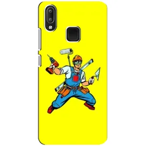 Силиконовый бампер (Работники) на Vivo Y95 (Строитель)