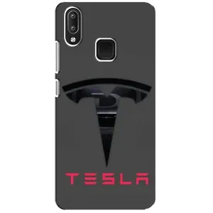 Силіконовий бампер з картинкою машини на Vivo Y95 (Logo TESLA)