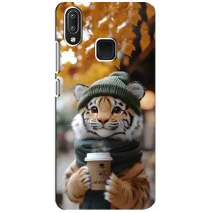 Печатный чехол «Зверята с кофе» для Vivo Y95 (Тигр с кофе)