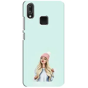 Силиконовый Чехол на Vivo Y95 с картинкой Стильных Девушек (В шапке)