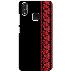Силиконовый Чехол на Vivo Y95 с картинкой Вышиванки (Вышиванка на черном)