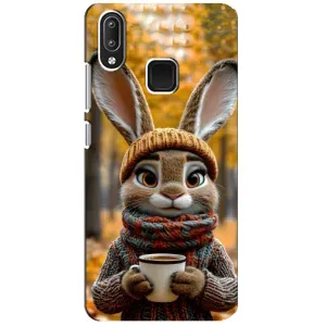 Печатный чехол «Зверята с кофе» для Vivo Y95 (Зайчик с кофе)