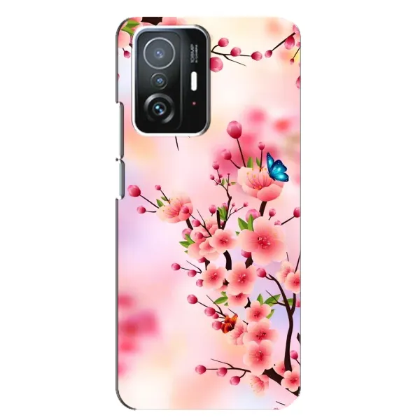 Чехол с рисунком «Бабочки на сакуре» для Xiaomi 11T / 11T Pro Чехол с рисунком «Бабочки на сакуре» для Xiaomi 11T / 11T Pro