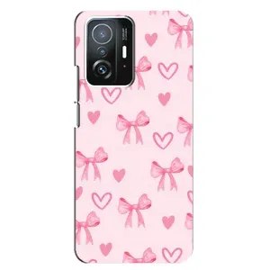 Чохол банти для Xiaomi 11T / 11T Pro (Бантики і сердечки)