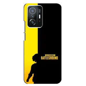 Чехол (TPU) с картинкой "Лого Пабг" на Сяоми 11т / 11т про (Battlegrounds)