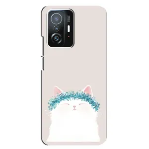 Чехол на тематику: Коты для Xiaomi 11T / 11T Pro (Белый котик)