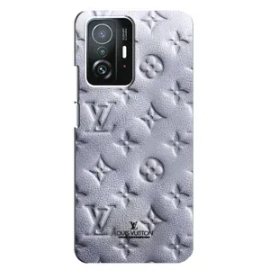 Текстурный Чехол Louis Vuitton для Сяоми 11т / 11т про (Белый ЛВ)
