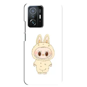 Чехол с принтом Лабубу для Xiaomi 11T / 11T Pro (Бежевый Лабубу)