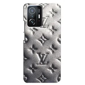 Текстурный Чехол Louis Vuitton для Сяоми 11т / 11т про (Бежевый ЛВ)