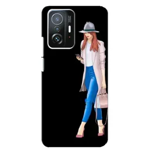 Чехол с картинкой Модные Девчонки Xiaomi 11T / 11T Pro (Девушка со смартфоном)