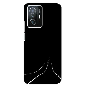 Чехол с картинками на черном фоне для Xiaomi 11T / 11T Pro (Дорога)