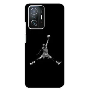 Силиконовый Чехол Nike Air Jordan на Сяоми 11т / 11т про (Джордан)