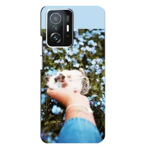 Чехлы с изображением разных животных для Xiaomi 11T / 11T Pro (Ежик на руках)