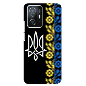 Силиконовый Чехол на Xiaomi 11T / 11T Pro (Герб и вышыванка)