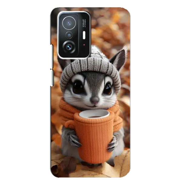 Чехол с рисунком «Грызунчик с кофе» для Xiaomi 11T / 11T Pro Чехол с рисунком «Грызунчик с кофе» для Xiaomi 11T / 11T Pro
