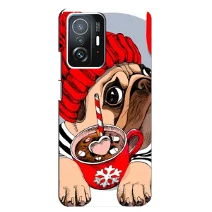 Бампер для Xiaomi 11T / 11T Pro с картинкой "Песики" (Грустная собака)