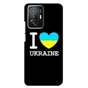Чехол с Украинской символикой на Сяоми 11т / 11т про (I Love Ukraine)