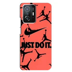 Силиконовый Чехол Nike Air Jordan на Сяоми 11т / 11т про (Just Do It)