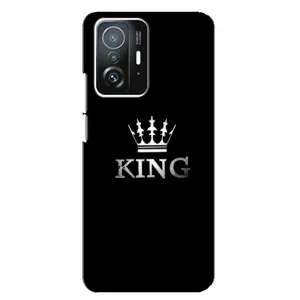 Чехол (Корона на чёрном фоне) для Сяоми 11т / 11т про (KING)