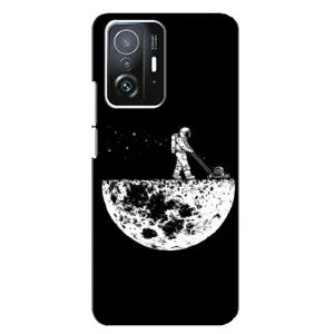 Силиконовый Чехол с принтом "Космонавты" на Xiaomi 11T / 11T Pro (Космонавт)