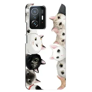 Силиконовый чехол с котиком для Xiaomi 11T / 11T Pro (Коты)