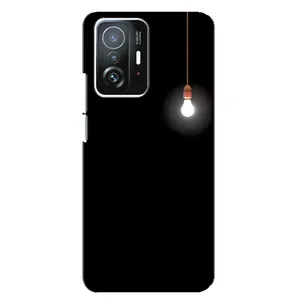 Чехол с картинками на черном фоне для Xiaomi 11T / 11T Pro (Лампочка)