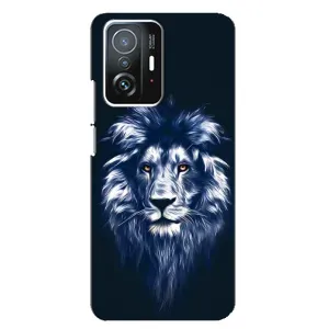 Чехол с картинкой на Xiaomi 11T / 11T Pro (Лев - синий)