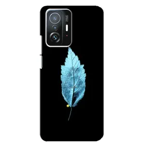 Чехол с картинками на черном фоне для Xiaomi 11T / 11T Pro (Листочек)