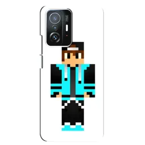 Чохли для Xiaomi 11T / 11T Pro (Персонажі МайнКрафт) (Хлопчик у блакитному)