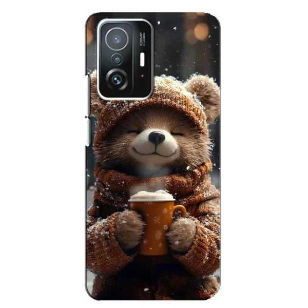 Чехол с рисунком «Медвежонок с кофе» для Xiaomi 11T / 11T Pro Чехол с рисунком «Медвежонок с кофе» для Xiaomi 11T / 11T Pro